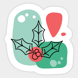 Abstract Holly Sticker